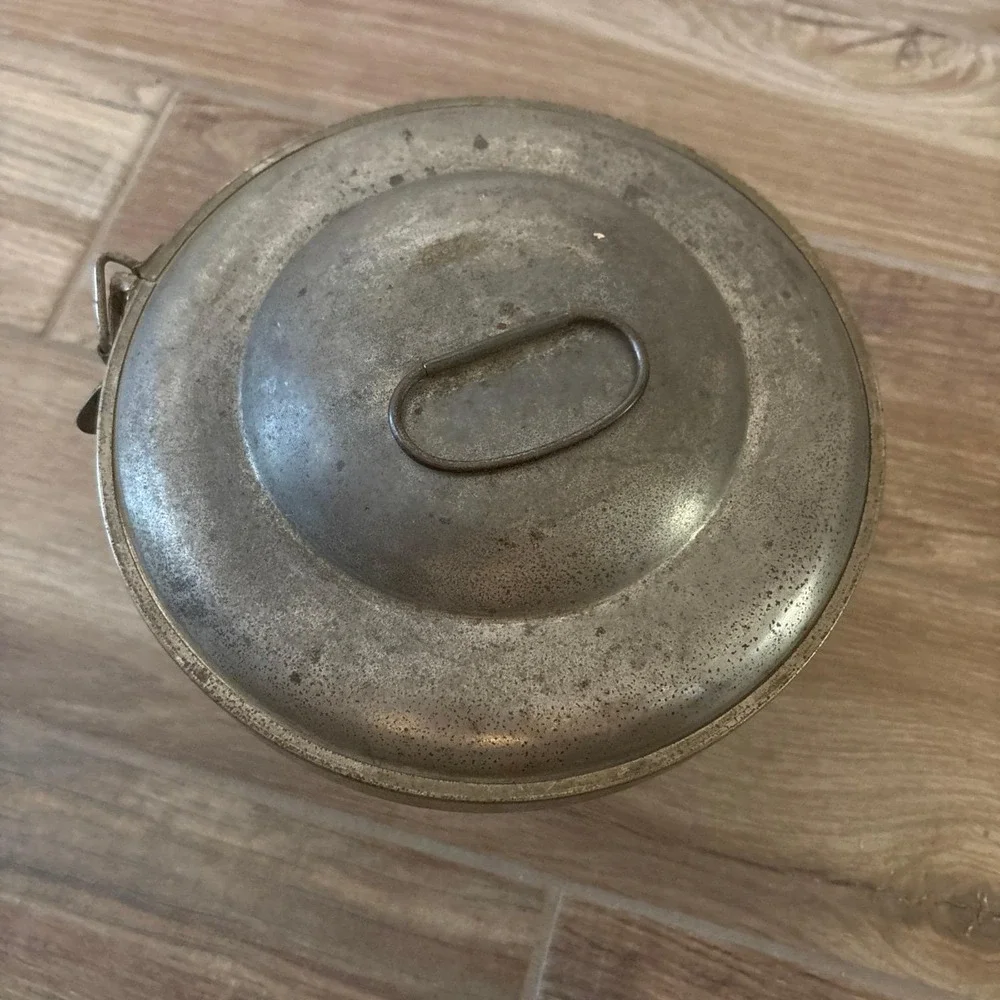 Antique‎ Jelly Mold Glass Kitchen Decor Metal Lid Clasp Vintage 7